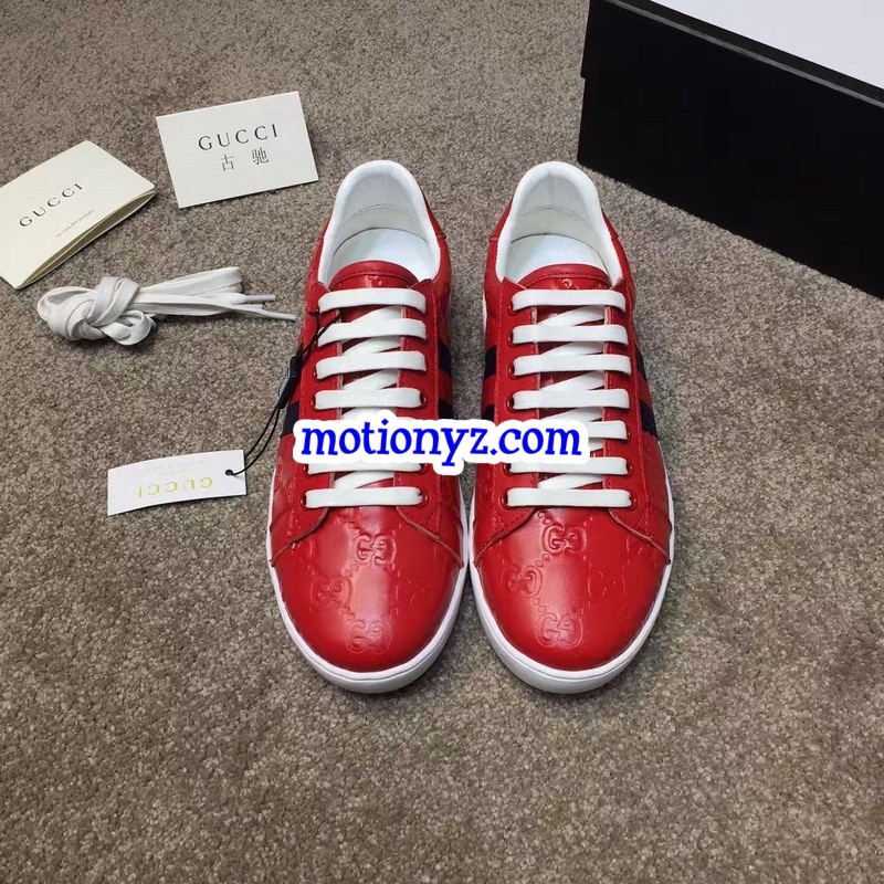 GC Ace Embroidered Sneaker Low Top Red